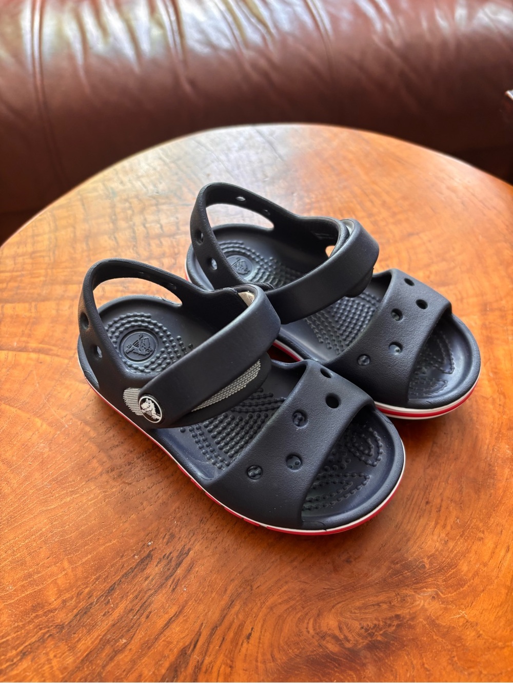 Kids navy crocs Sandals with Strap